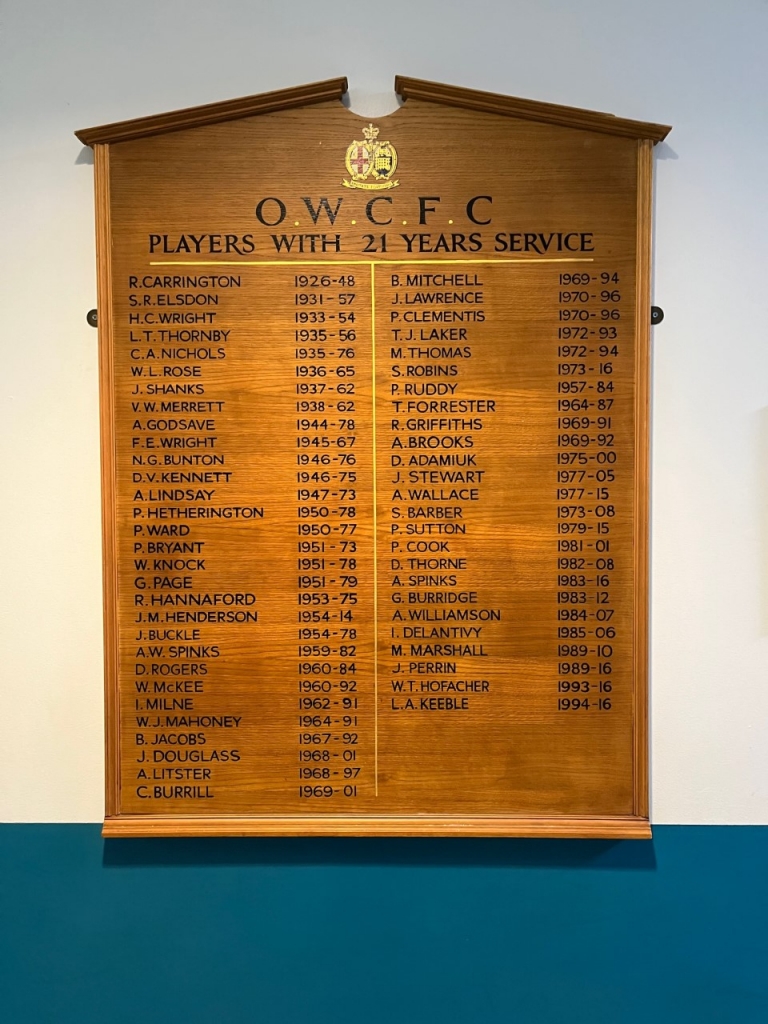 OWCA Football Club Veterans Historical